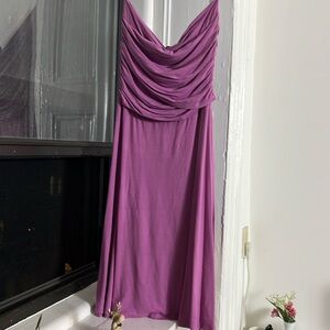Ann Taylor purple strapless dress